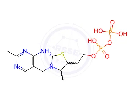 Chemical structure of tetrahydrothiamine pyrophosphate