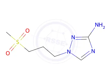 Chemical structure of 1-(3-(Methylsulfonyl)propyl)-1h-1,2,4-triazol-3-amine