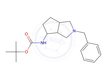 Chemical structure of (3aR,4R,6aS)-tert-Butyl (2-benzyloctahydrocyclopenta[c]pyrrol-4-yl)carbamate