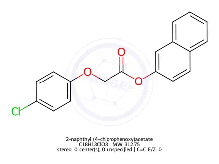 Chemical structure of 2-naphthyl (4-chlorophenoxy)acetate