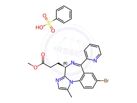 Chemical structure of Loratadine Impurity 9 (Besylate salt)