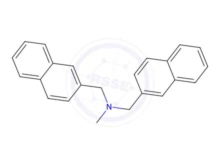 Chemical structure of [N-Methyl-Bis (1-Naphtalenemethyl) Amine HCl]
