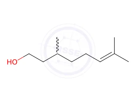 Chemical structure of (±)-beta-Citronellol