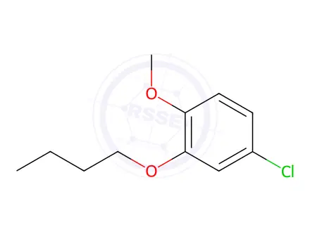 Chemical structure of Benzene, 2-butoxy-4-chloro-1-methoxy-