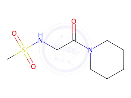 Chemical structure of N-[2-oxo-2-(piperidin-1-yl)ethyl]methanesulfonami de