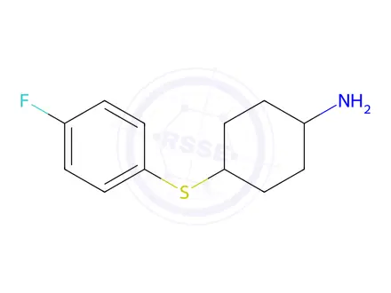 Chemical structure of 4-((4-Fluorophenyl)thio)cyclohexan-1-amine