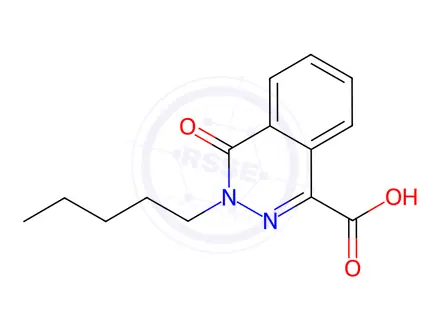 Chemical structure of 4-Oxo-3-pentyl-3,4-dihydrophthalazine-1-carboxylic acid