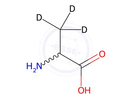 Chemical structure of DL-Alanine-[D3]