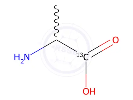 Chemical structure of DL-Alanine-1-13c