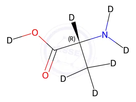 Chemical structure of D-Alanine-[D7]