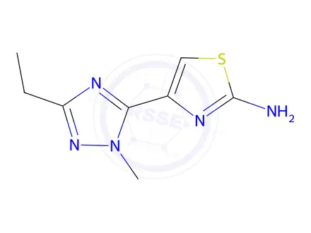 Chemical structure of 4-(3-Ethyl-1-methyl-1h-1,2,4-triazol-5-yl)thiazol-2-amine