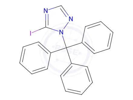 Chemical structure of 5-iodo-1-(triphenylMethyl)-1H-1,2,4-Triazole