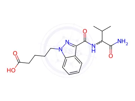 Chemical structure of AB-PINACA Impurity 1(AB-PINACA Pentanoic Acid Metabolite)