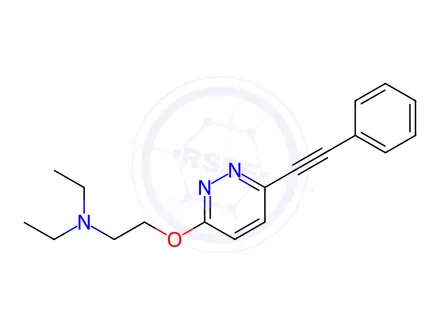 Chemical structure of N,N-Diethyl-2-((6-(phenylethynyl)pyridazin-3-yl)oxy)ethanamine