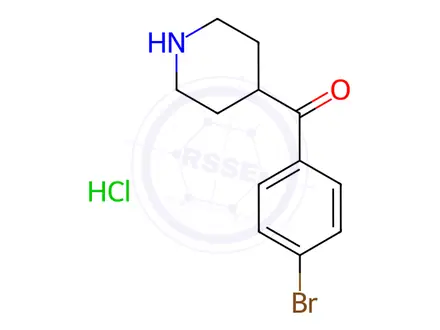 Chemical structure of 4-(4-Bromobenzoyl)piperidine hydrochloride