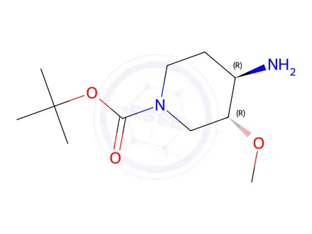 Chemical structure of rel-tert-Butyl (3R,4R)-4-amino-3-methoxypiperidine-1-carboxylate