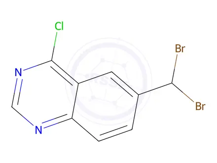 Chemical structure of 4-Chloro-6-(dibromomethyl)quinazoline