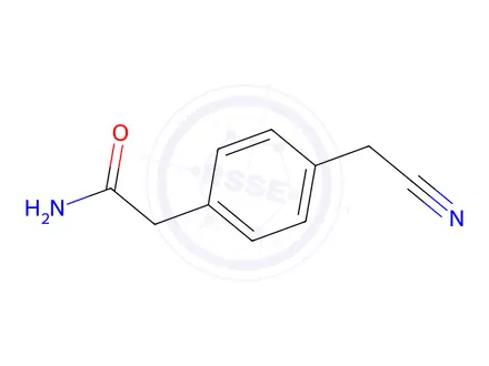 Chemical structure of 2-[4-(Cyanomethyl)phenyl]acetamide