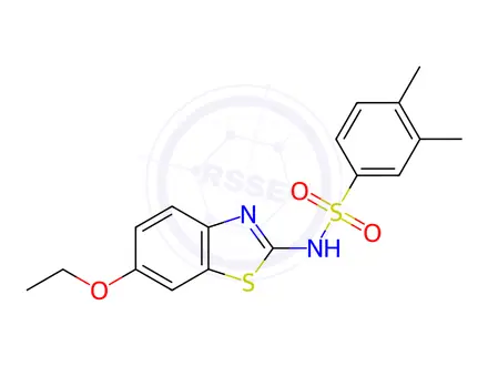 Chemical structure of N-(6-Ethoxybenzo[d]thiazol-2-yl)-3,4-dimethylbenzenesulfonamide
