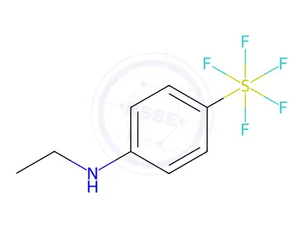 Chemical structure of Sulfur, [4-(ethylamino)phenyl]pentafluoro-, (OC-6-21)-