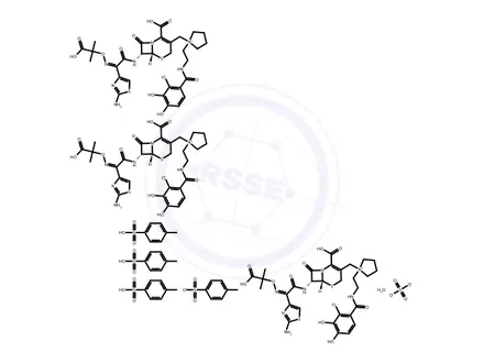 Chemical structure of Cefiderocol Dip-Toluenesulfonic acid Sulfate Hydrate