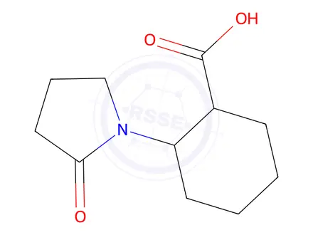Chemical structure of 2-(2-Oxopyrrolidin-1-yl)cyclohexane-1-carboxylic acid