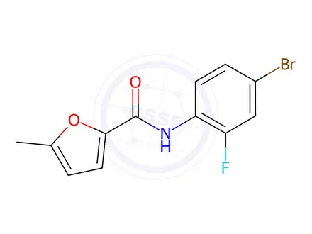 Chemical structure of n-(4-Bromo-2-fluorophenyl)-5-methylfuran-2-carboxamide