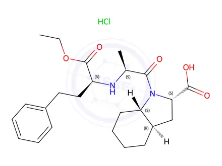 Chemical structure of Trandolapril hydrochloride