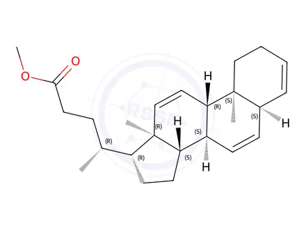 Chemical structure of methyl (R)-4-((5S,8S,9S,10S,13R,14S,17R)-10,13-dimethyl-2,5,8,9,10,13,14,15,16,17-decahydro-1H-cyclopenta[a]phenanthren-17-yl)pentanoate