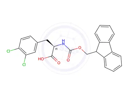 Chemical structure of Fmoc-3,4-dichloro-D-Phe-OH