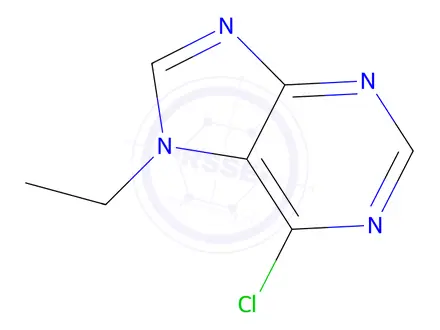 Chemical structure of 6-Chloro-7-ethyl-7h-purine
