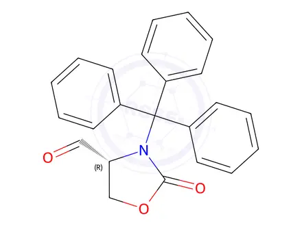 Chemical structure of (R)-2-Oxo-3-trityloxazolidine-4-carbaldehyde