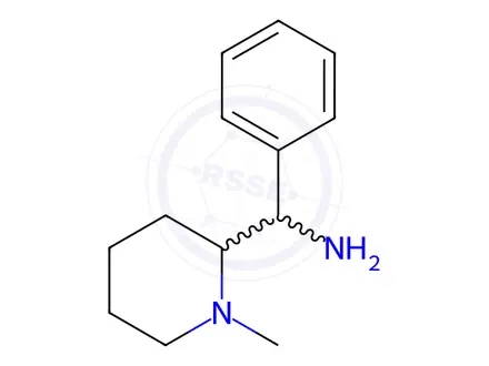 Chemical structure of 2-Piperidinemethanamine, 1-methyl-α-phenyl-