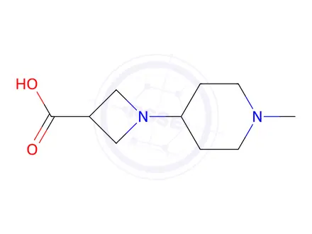 Chemical structure of 1-(1-Methylpiperidin-4-yl)azetidine-3-carboxylic acid
