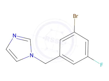 Chemical structure of 1-[(3-bromo-5-fluorophenyl)methyl]-1h-imidazole