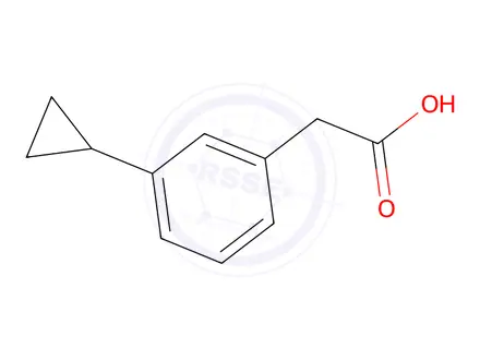 Chemical structure of 2-(3-Cyclopropylphenyl)acetic acid