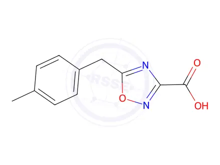 Chemical structure of 5-(4-Methylbenzyl)-1,2,4-oxadiazole-3-carboxylic acid