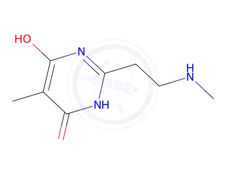 Chemical structure of 6-Hydroxy-5-methyl-2-(2-(methylamino)ethyl)pyrimidin-4(3h)-one