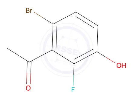 Chemical structure of 1-(6-Bromo-2-fluoro-3-hydroxyphenyl)ethan-1-one