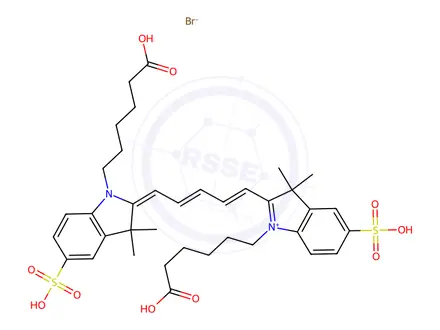 Chemical structure of Sulfo-Bis-(N,N'-carboxylic acid)-Cy5