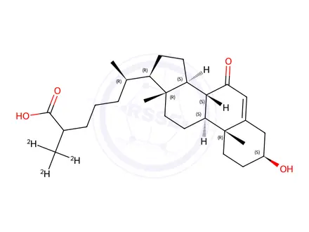 Chemical structure of 3β-Hydroxy-7-oxocholest-5-enoic acid-d3