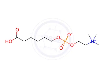 Chemical structure of 6-(O-Phosphorylcholine)hydroxyhexanoic Acid