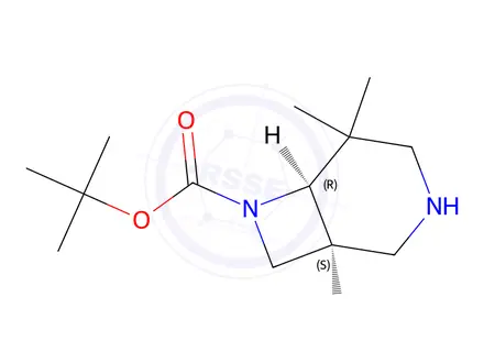 Chemical structure of Tert-butyl (1S,6R)-5,5-dimethyl-3,7-diazabicyclo[4.2.0]Octane-7-carboxylate