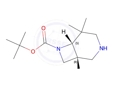 Chemical structure of Tert-butyl (1R,6S)-5,5-dimethyl-3,7-diazabicyclo[4.2.0]Octane-7-carboxylate