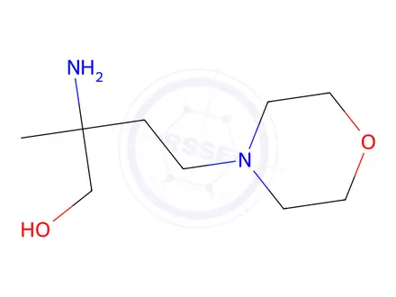 Chemical structure of 2-Amino-2-methyl-4-morpholinobutan-1-ol