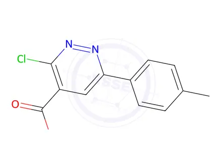 Chemical structure of 3-chloro-6-(p-tolyl)pyridazine-4-carboxylic acid