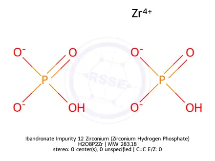Chemical structure of Ibandronate Impurity 12 Zirconium (Zirconium Hydrogen Phosphate)