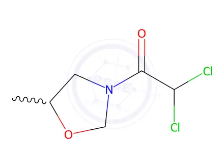 Chemical structure of Oxazolidine, 3-(dichloroacetyl)-5-methyl-(9CI)