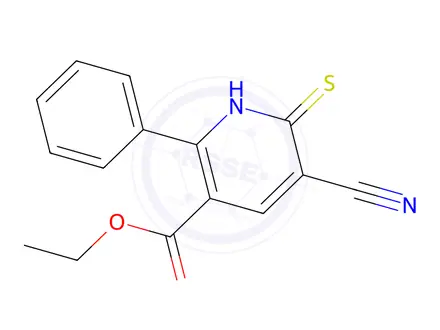Chemical structure of ETHYL 5-CYANO-6-MERCAPTO-2-PHENYLNICOTINATE
