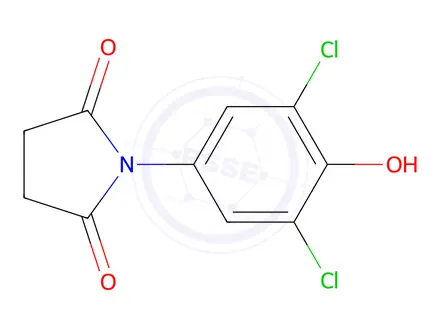 Chemical structure of N-(3,5-dichloro-4-hydroxyphenyl)succinimide